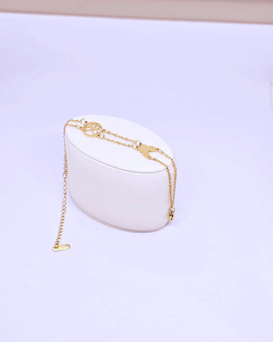 Adorniv Butterfly Harmony Gold-Tone Bracelet