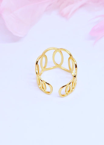 Adorniv Golden Loop Harmony Ring