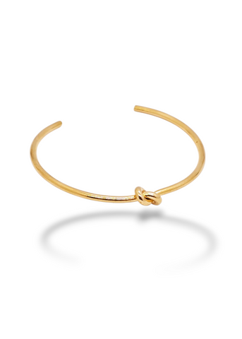 Adorniv Golden Knot Minimalist Open Cuff