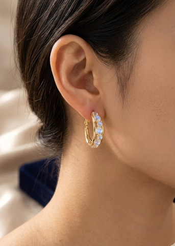 Classic Crystal Hoop Earrings