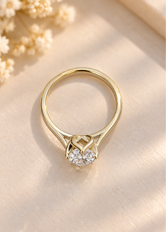 Classic Round Crystal Solitaire Ring