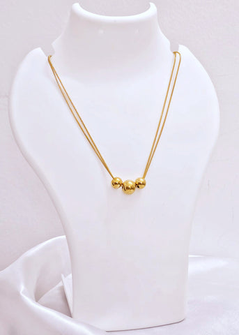 Adorniv Triple Sphere Elegance Necklace