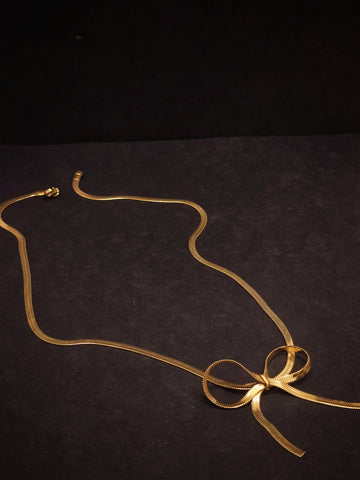 Radiant Bow Gift Set – Necklace & Earrings Combo