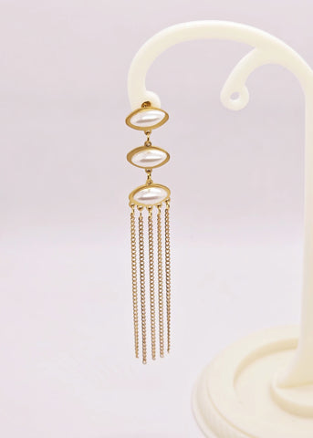 Adorniv Celeste Pearl Tassel Earrings
