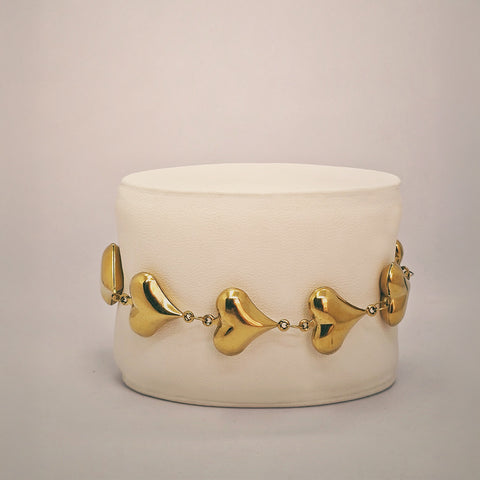 Adorniv Golden Charm Heart Link Bracelet