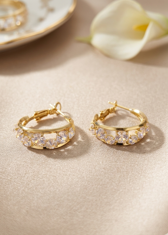 Classic Crystal Hoop Earrings