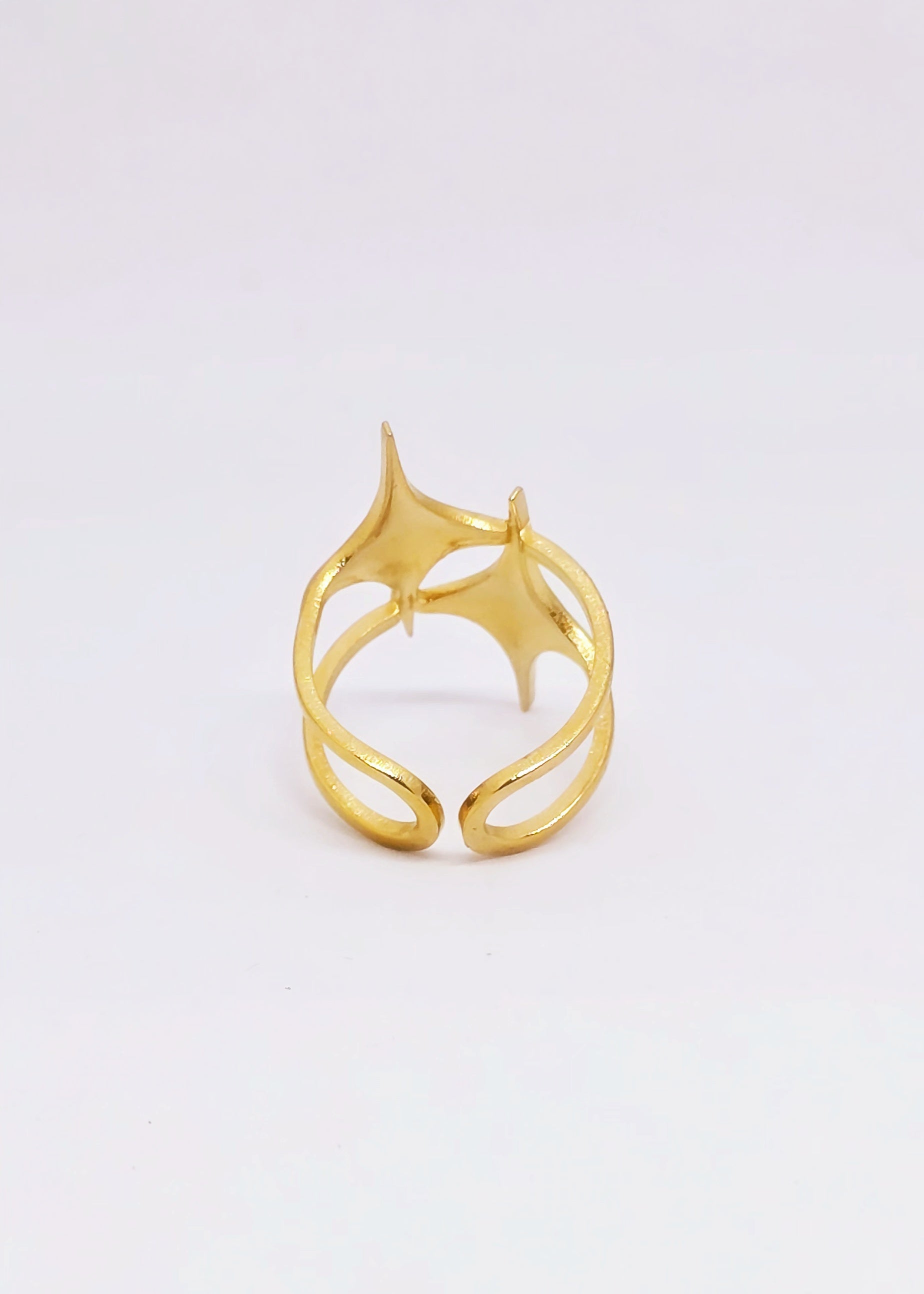 Adorniv Golden Starlight Statement Ring