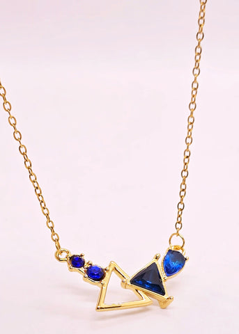 Adorniv Blue Geometric Necklace