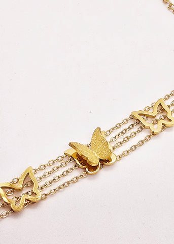 Adorniv Butterfly Bloom Multi-layered Bracelet