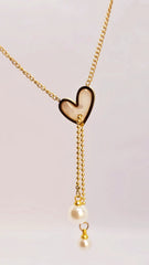 Adorniv Heart Pearl Drop Luxe Chain