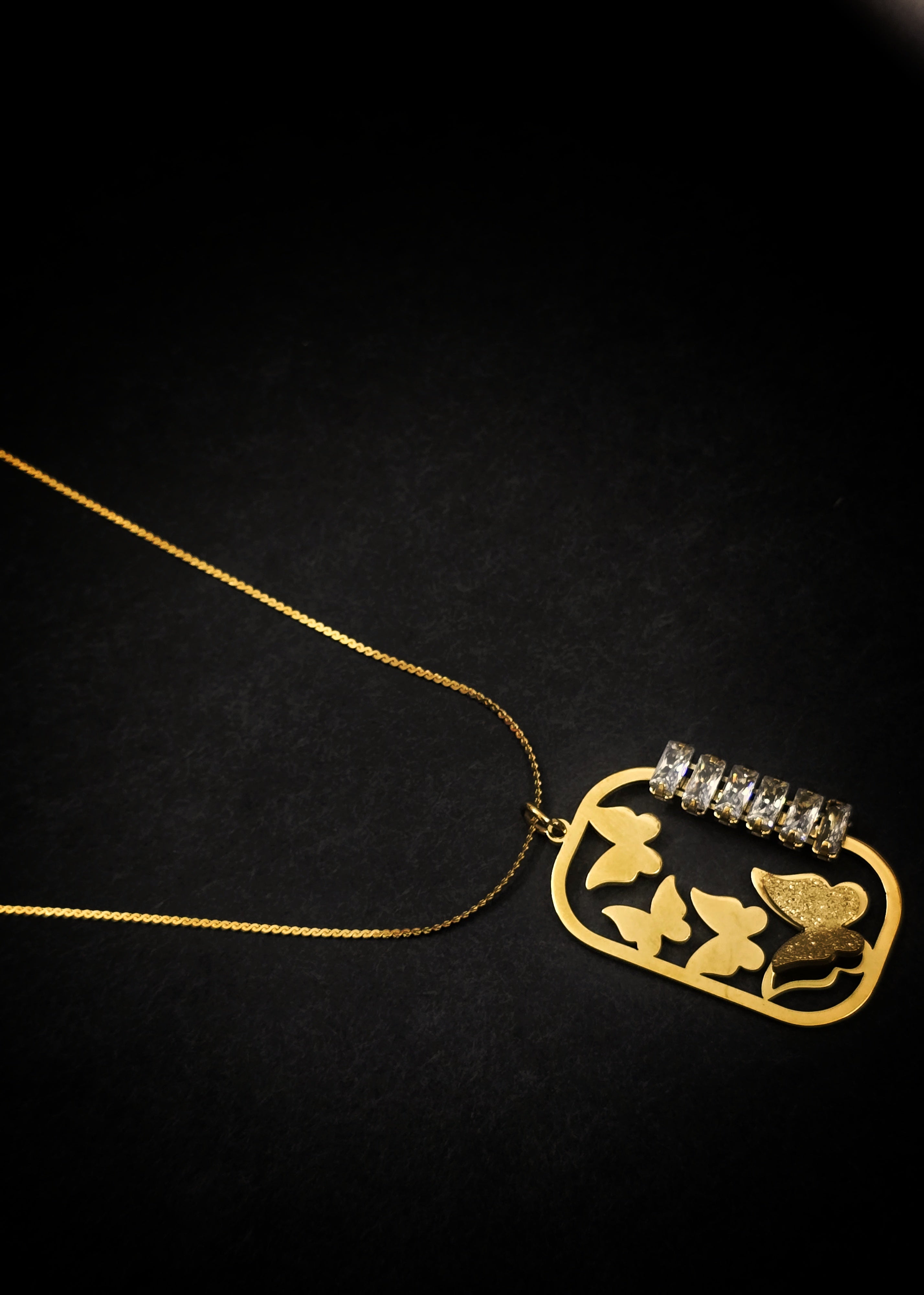 Adorniv Flutter Radiance Gift Set – Butterfly Necklace & Earrings