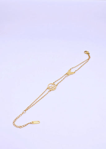Adorniv Butterfly Harmony Gold-Tone Bracelet