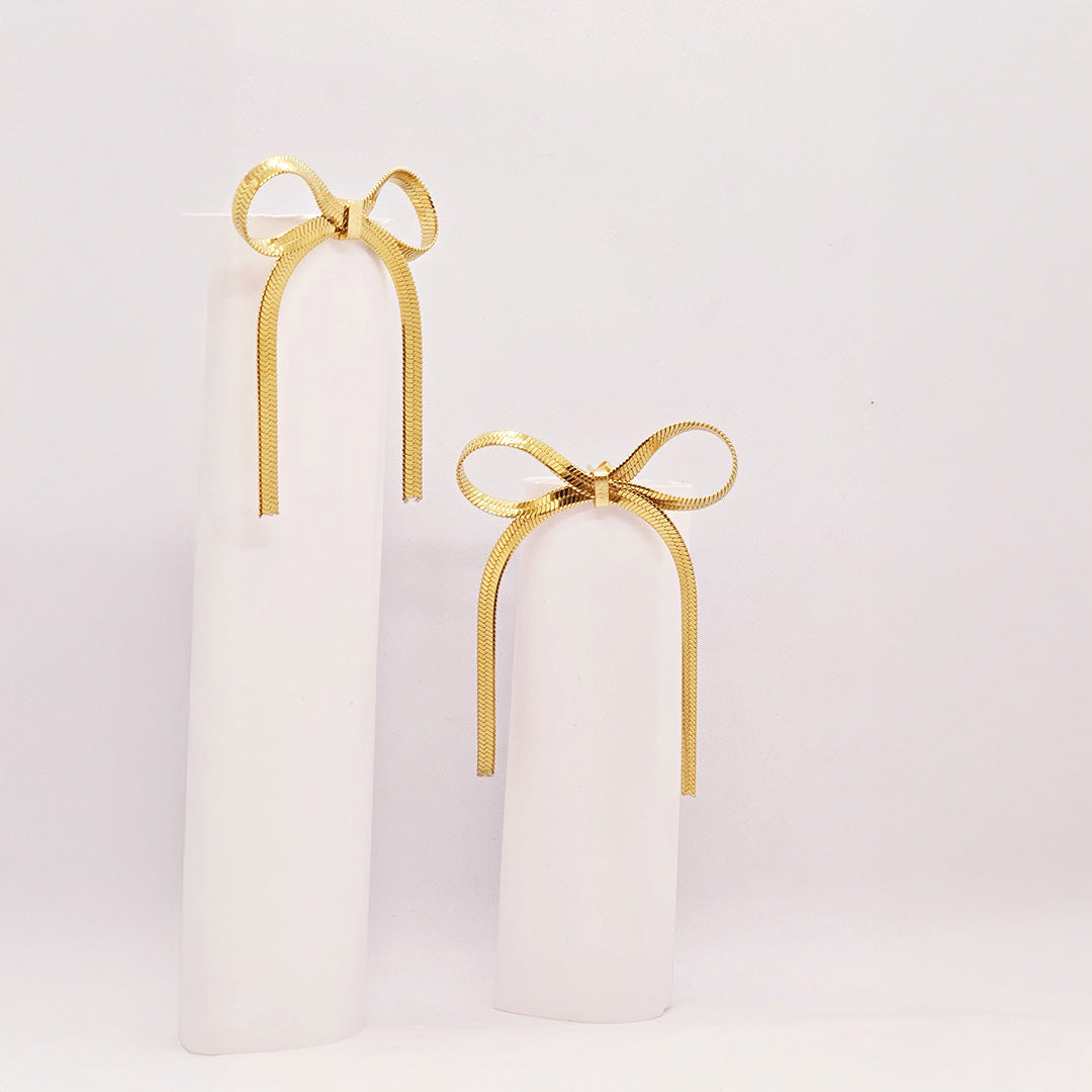 Adorniv Gold Bow Tie Earrings