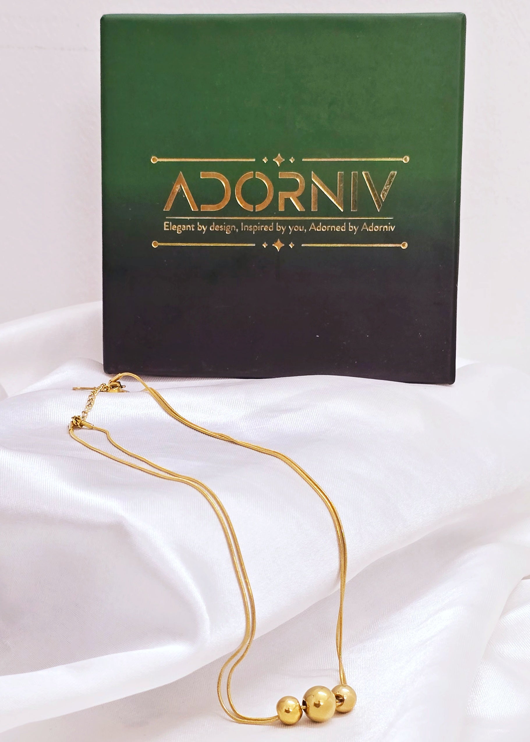 Adorniv Triple Sphere Elegance Necklace