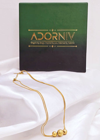 Adorniv Triple Sphere Elegance Necklace