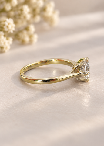 Classic Round Crystal Solitaire Ring