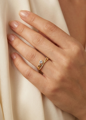 Twisted Solitaire Ring