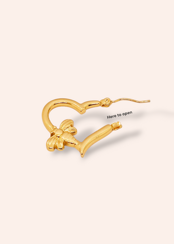 Adorniv Golden Bee Hoop Earrings