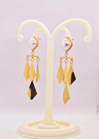 Adorniv Dazzle Rhombus Statement Earrings