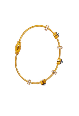 Adorniv Evil Eye Gold Cable Bracelet