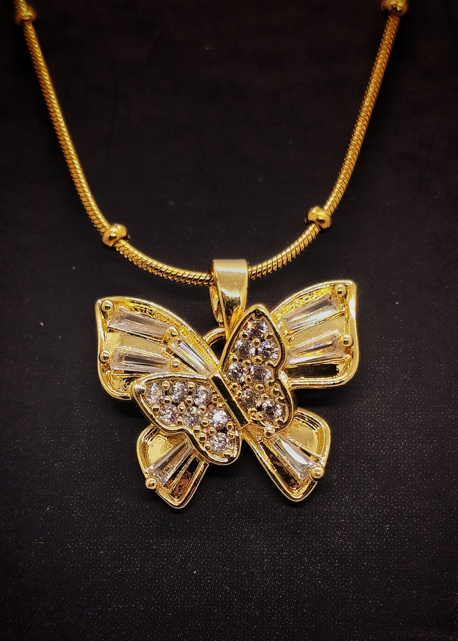 Adorniv Shimmering Butterfly Luxe Necklace