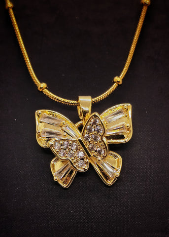 Adorniv Shimmering Butterfly Luxe Necklace