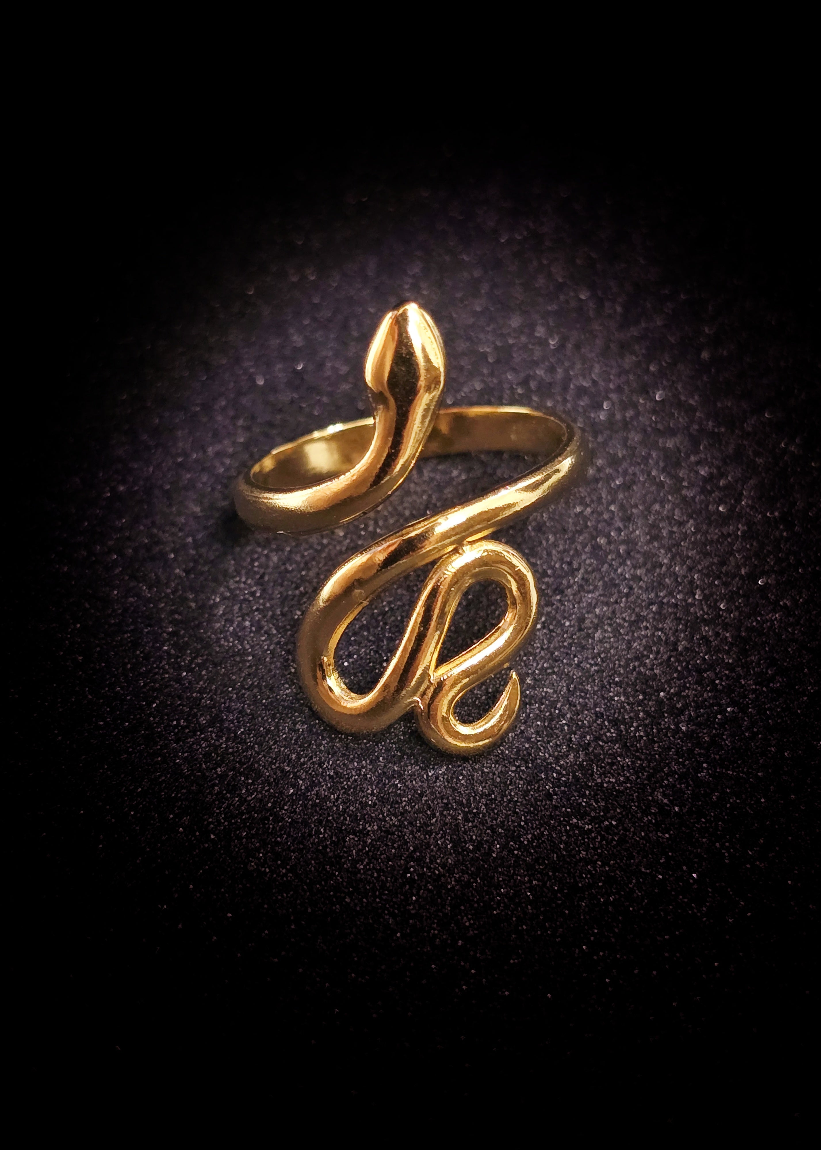 Adorniv Abstract Gold-Tone Open Ring – Artistic Twist Elegance