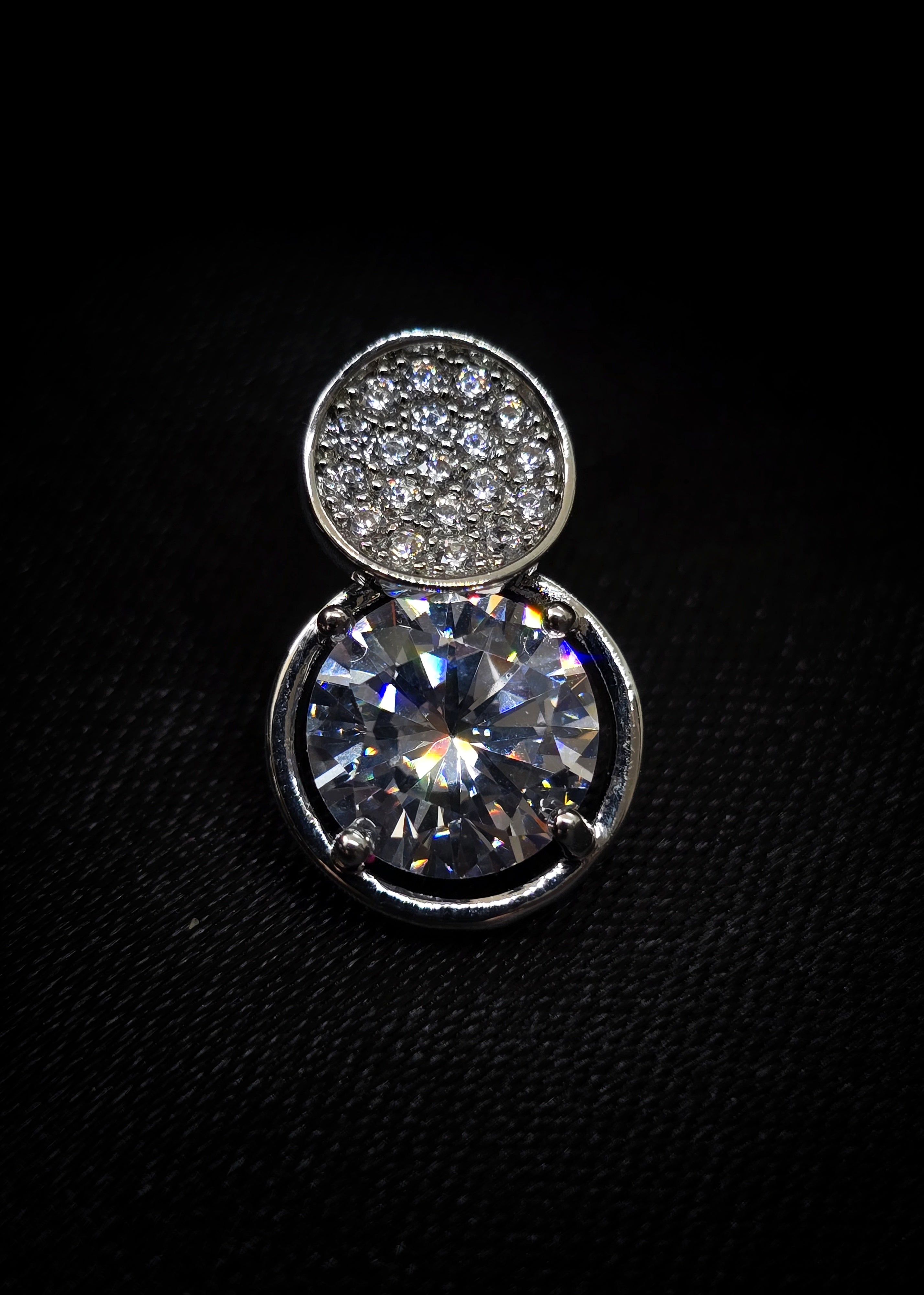 Adorniv Dual Spark Stud Earrings – Silver Radiance
