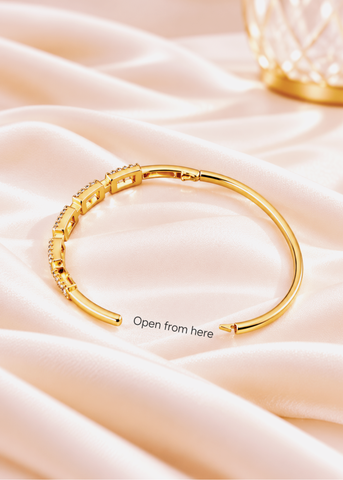 Crystal Link Bangle Bracelet