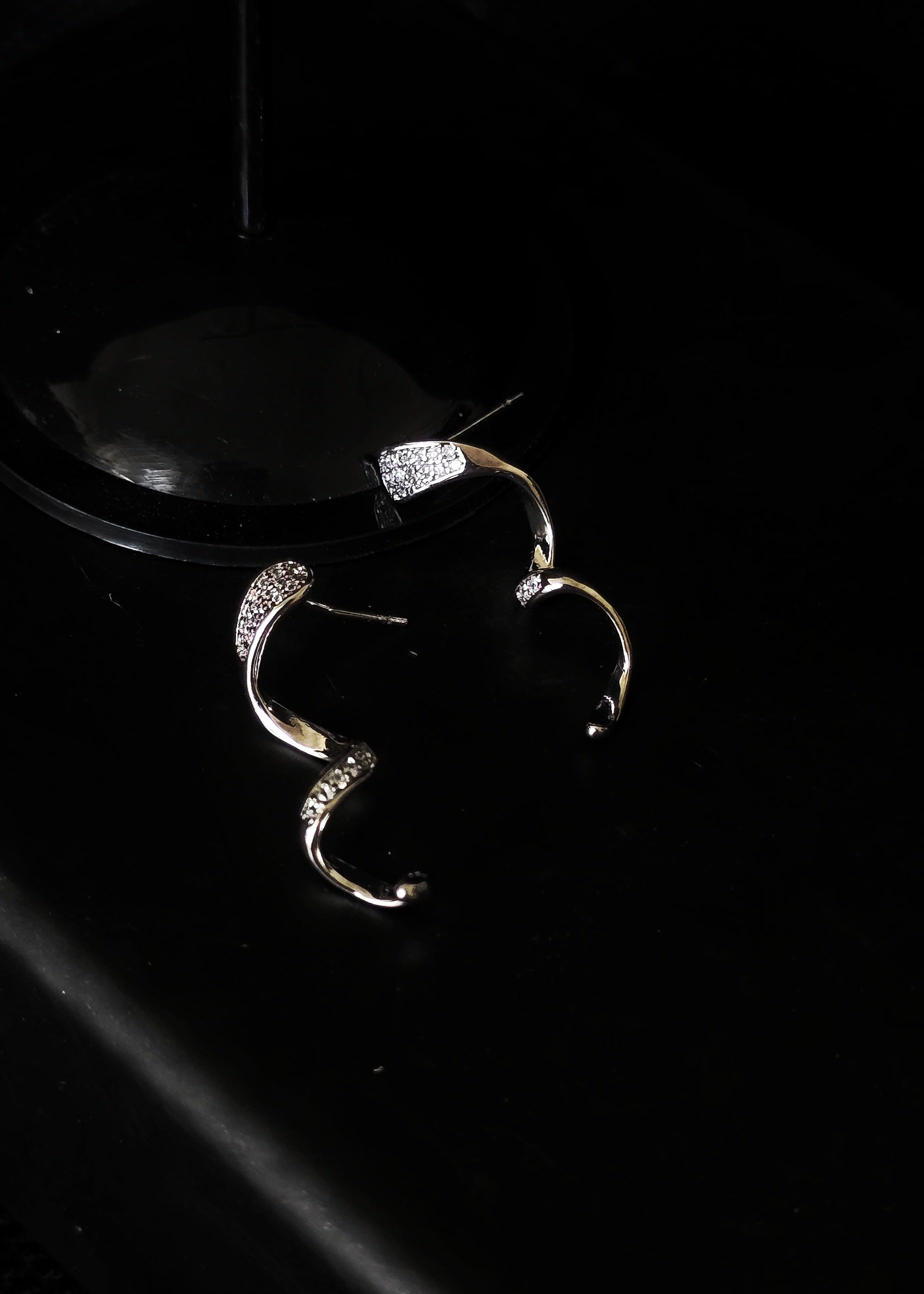 Adorniv Twist of Elegance – Silver Spiral Stud Earrings