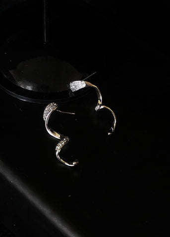 Adorniv Silver Spiral Stud Earrings
