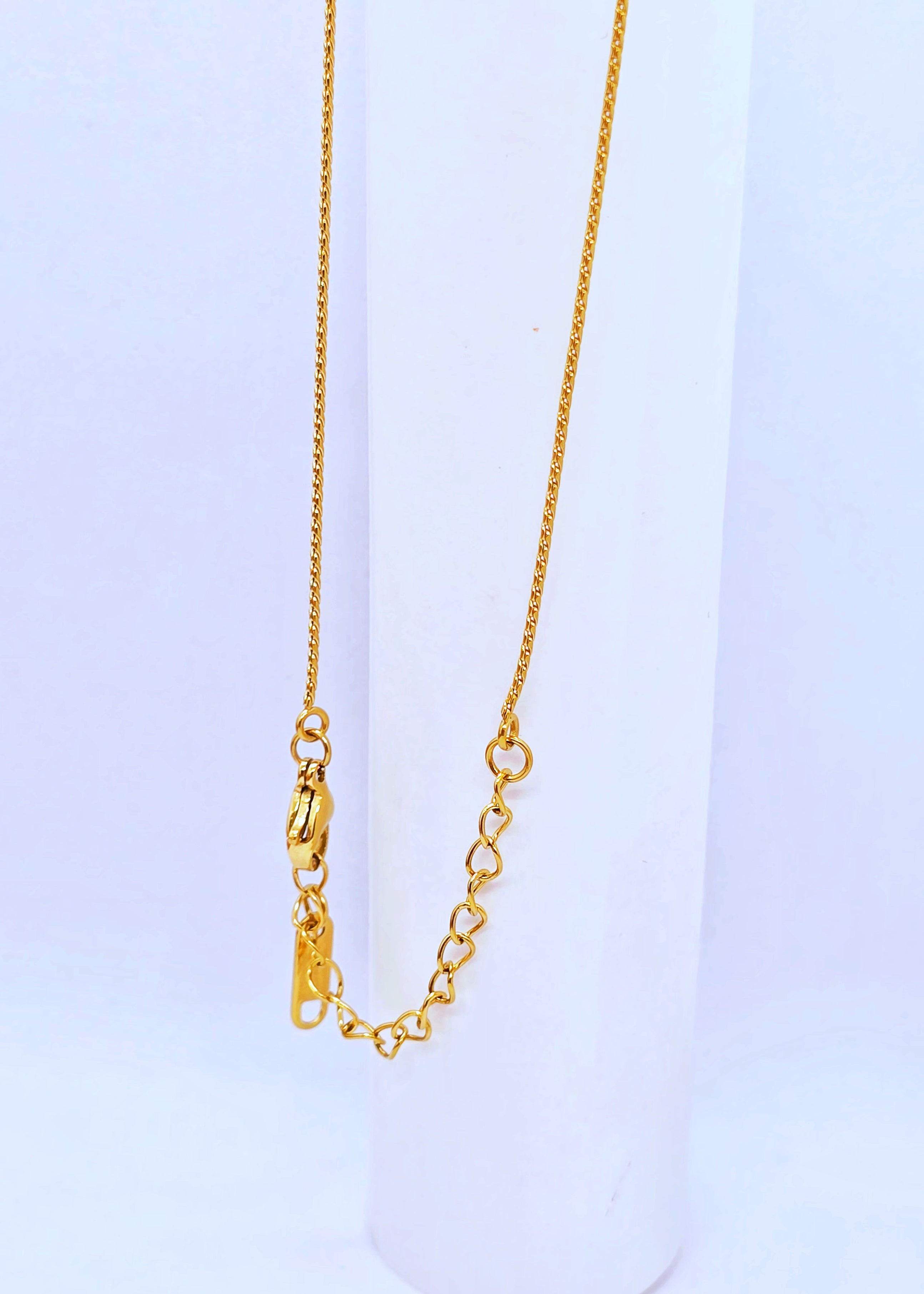 Adorniv Golden Heartline Pendant Necklace