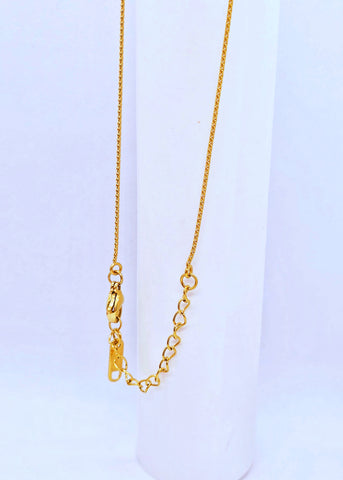 Adorniv Golden Heartline Pendant Necklace