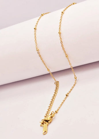 Adorniv Golden Butterfly Necklace & Earring Set