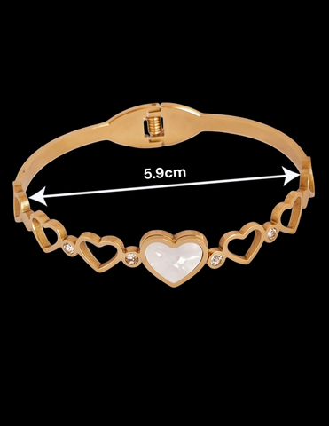 Adorniv HeartGlow Bangle Bracelet