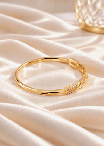 Crystal Link Bangle Bracelet