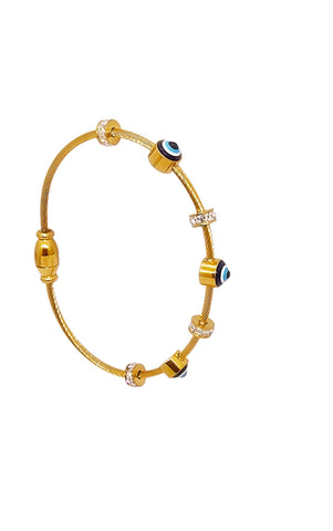 Adorniv Evil Eye Gold Cable Bracelet