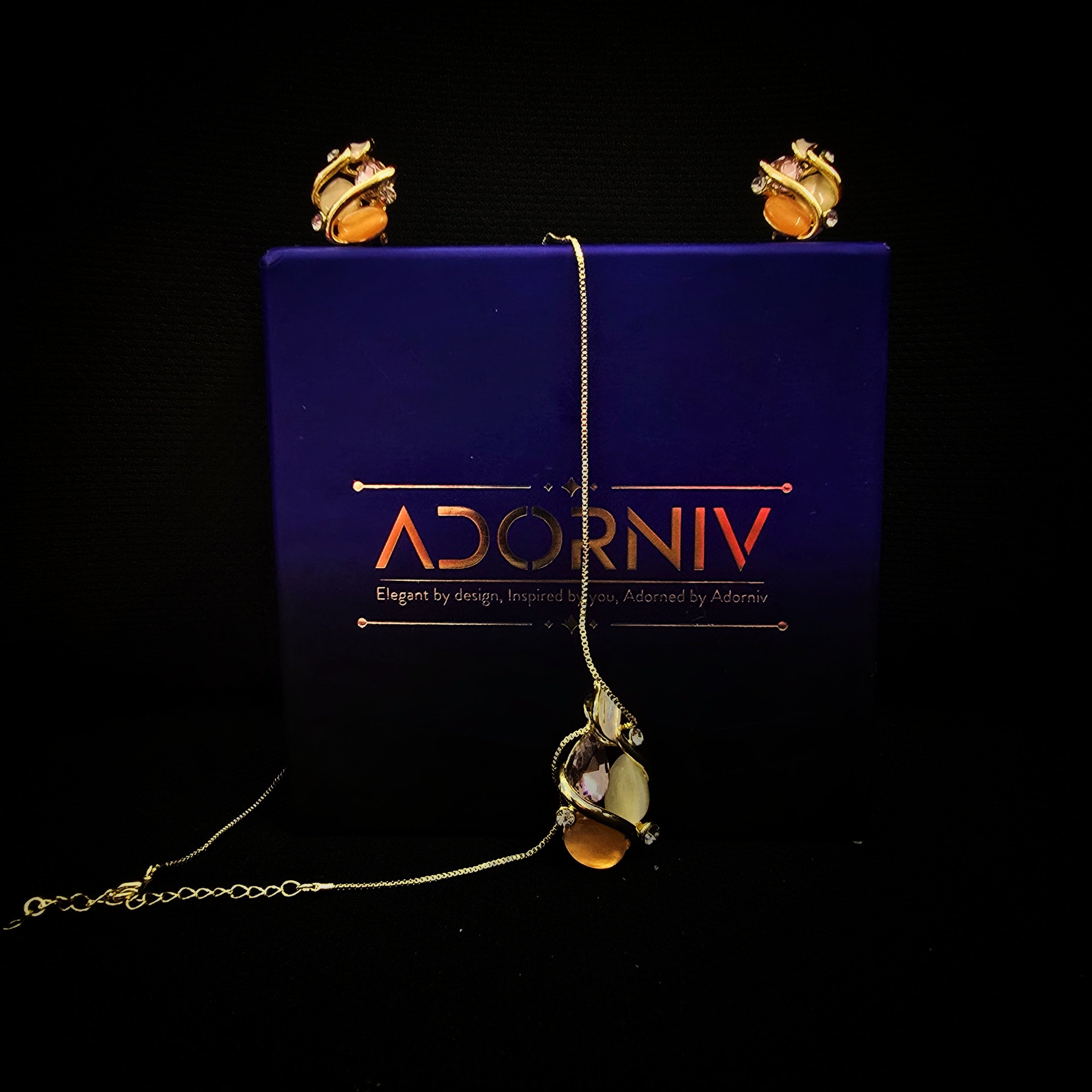 Adorniv Radiance Luxe Necklace & Earrings Set – Premium Collection