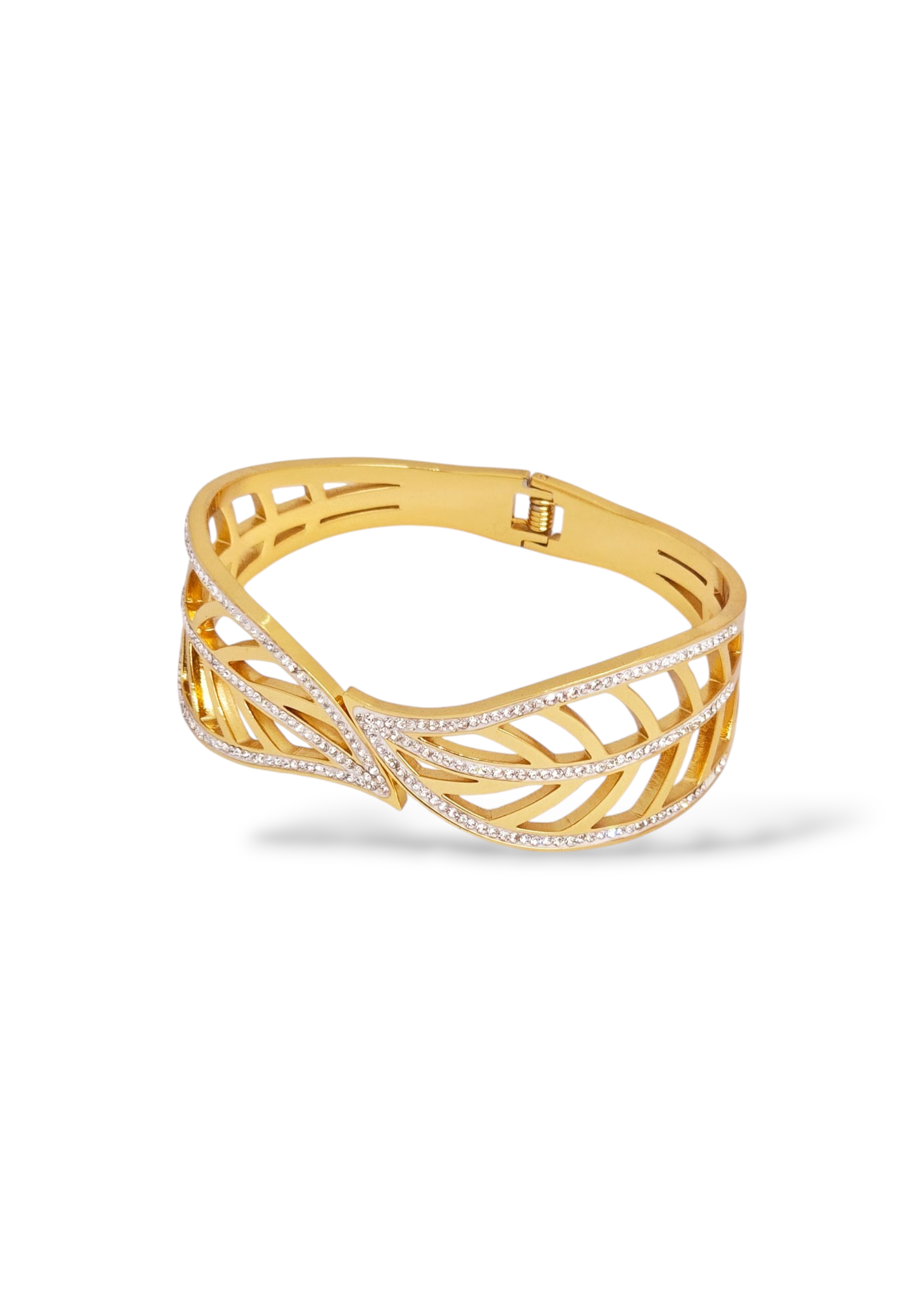 Adorniv Regalia Cutwork Statement Bangle Bracelet