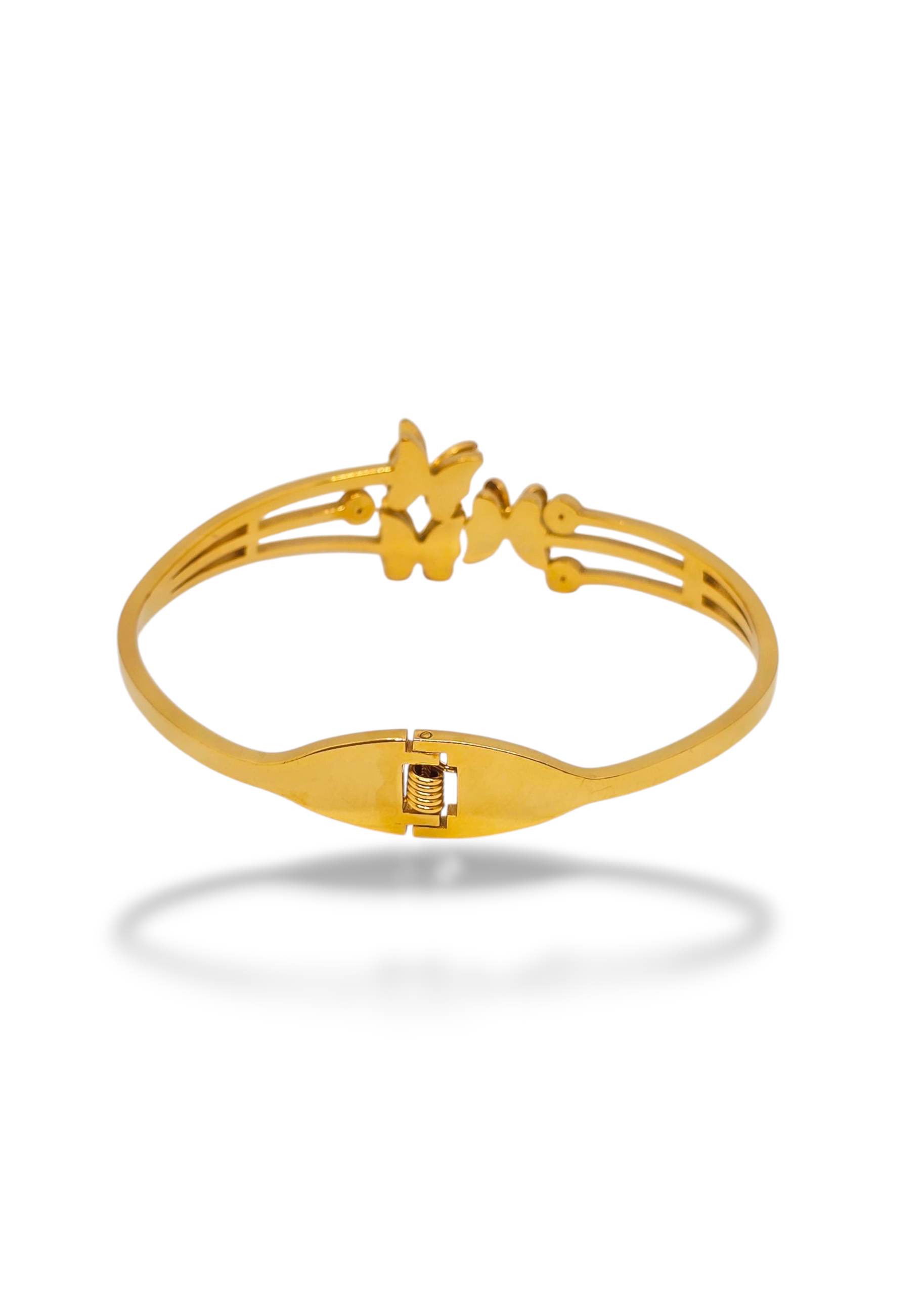 Adorniv Golden Butterfly Trio Bracelet – Elegant Wristwear for Women