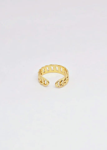 Adorniv Golden Chain Luxe Ring