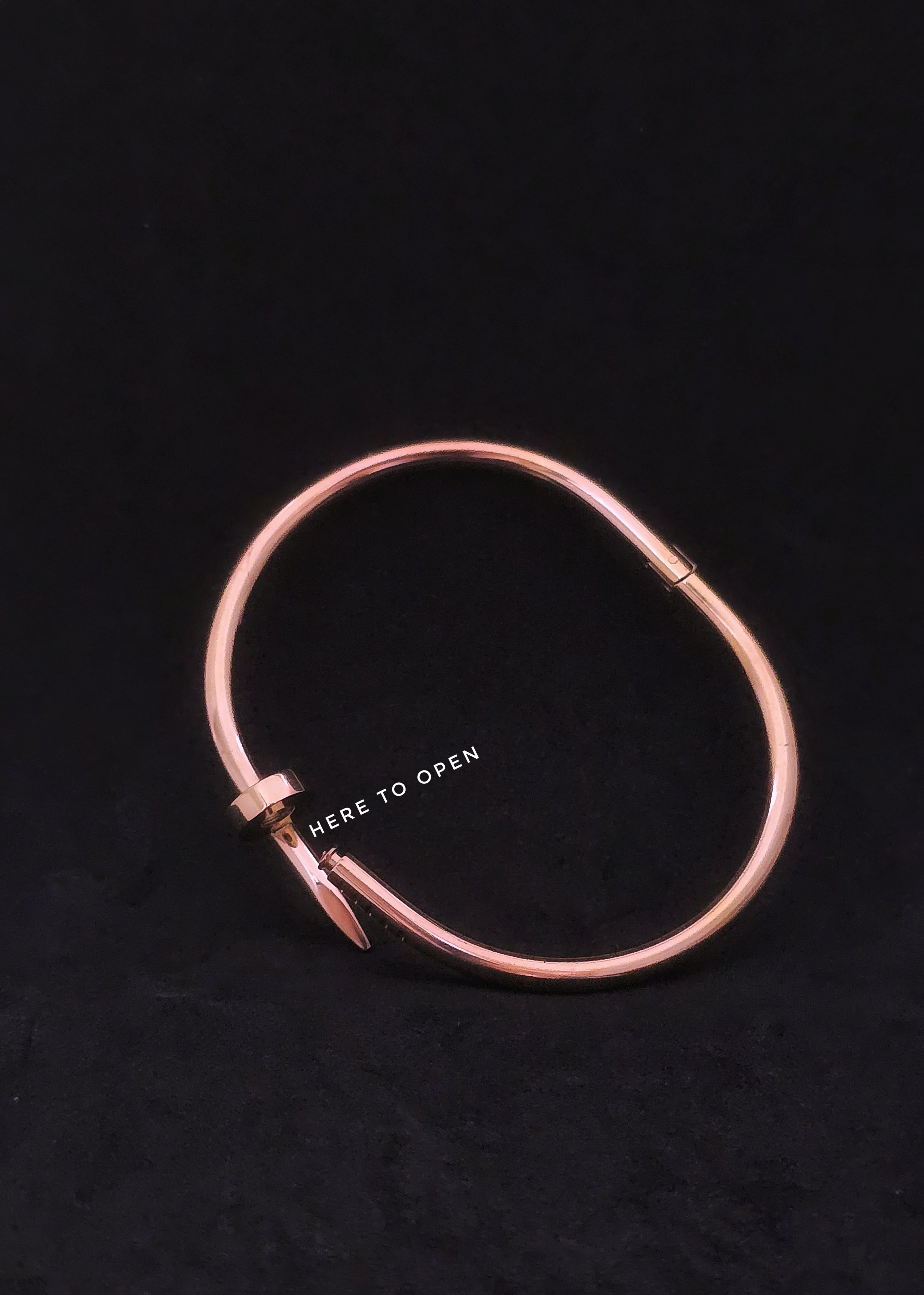 Adorniv Rose Gold Nail Cuff Bracelet