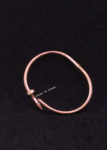 Adorniv Rose Gold Nail Cuff Bracelet