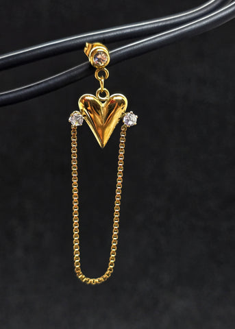 Adorniv Hearts & Chains Drop Earrings