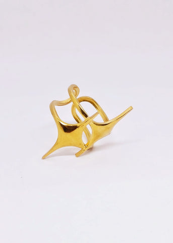 Adorniv Golden Starlight Statement Ring