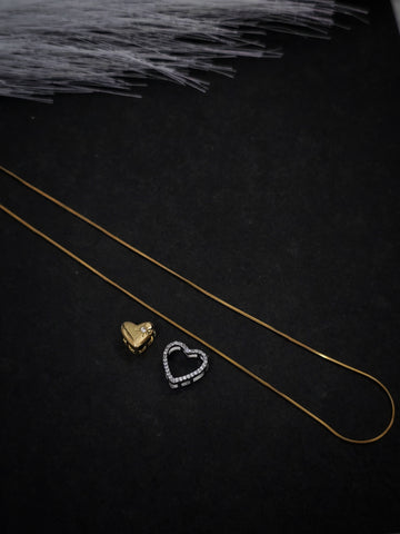 Adorniv 4-Way Gleaming Heart Convertible Necklace