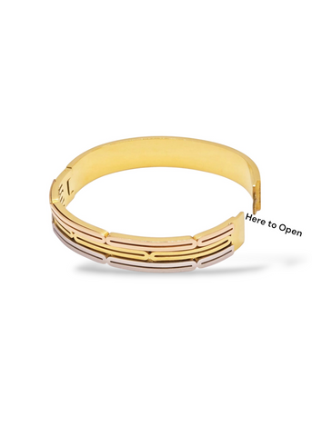 Adorniv Three-Tone Bangle