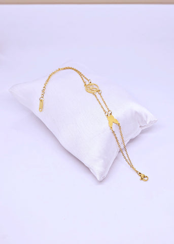 Adorniv Butterfly Harmony Gold-Tone Bracelet