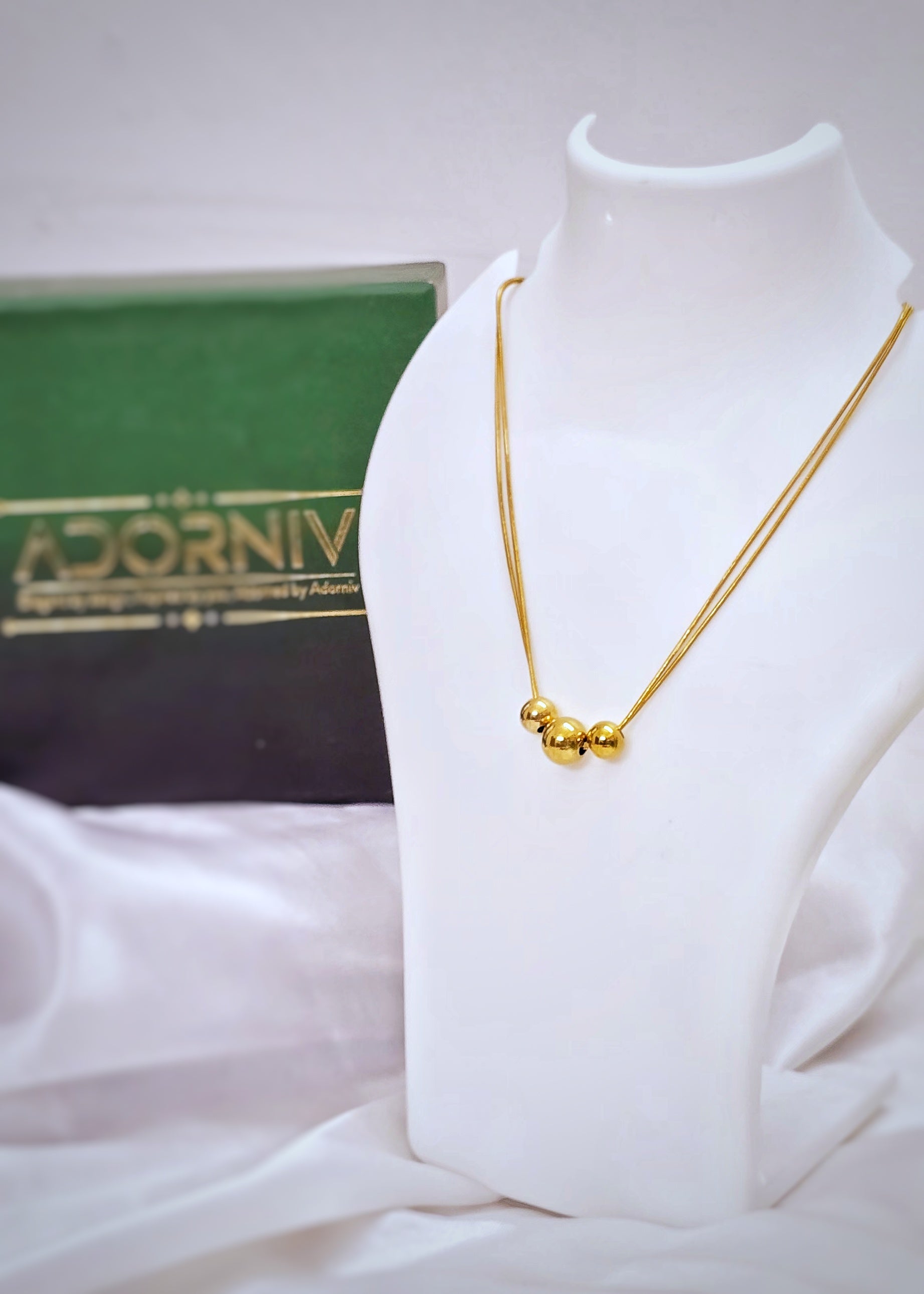 Adorniv Triple Sphere Elegance Necklace