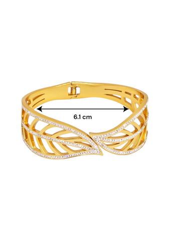 Adorniv Regalia Cutwork Statement Bangle Bracelet